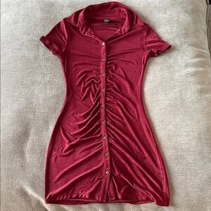 NWOT Wild Fable Maroon Collared dress
